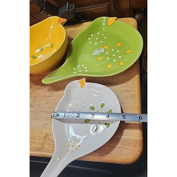 Pier 1 Imports Bird Bowls Set of 3 – Hand-Painted Ceramic Floral Kitchen Decor - Picture 9 of 16